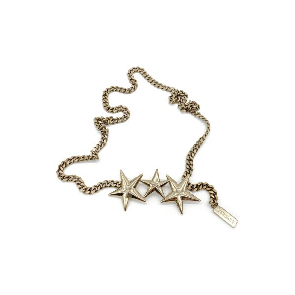 Versace Gold Chain Belt with a Three Star Buckle