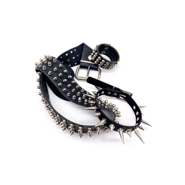 Vintage Punk Leather Studded Accessories Collection
