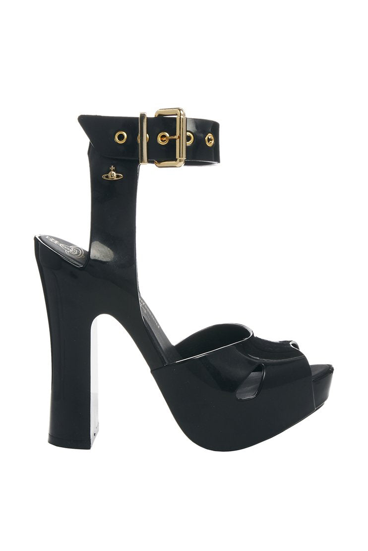 Vivienne Westwood Rubber Ankle Strap Platforms with Gold Orb Size 39 Vivienne Westwood Rubber Ankle Strap Platforms with Gold Orb Size 39