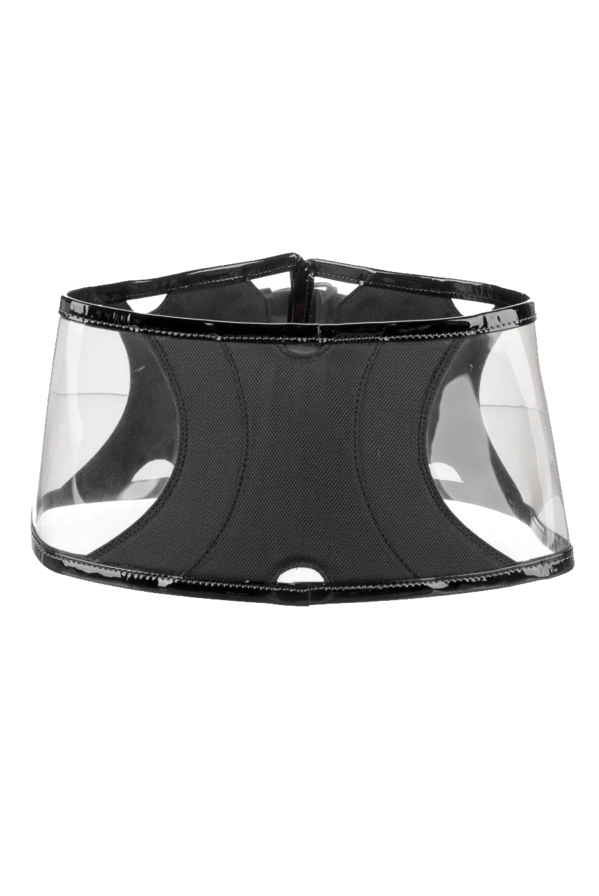 Christian Lacroix Black & Clear PVC Corset Belt Christian Lacroix Black & Clear PVC Corset Belt