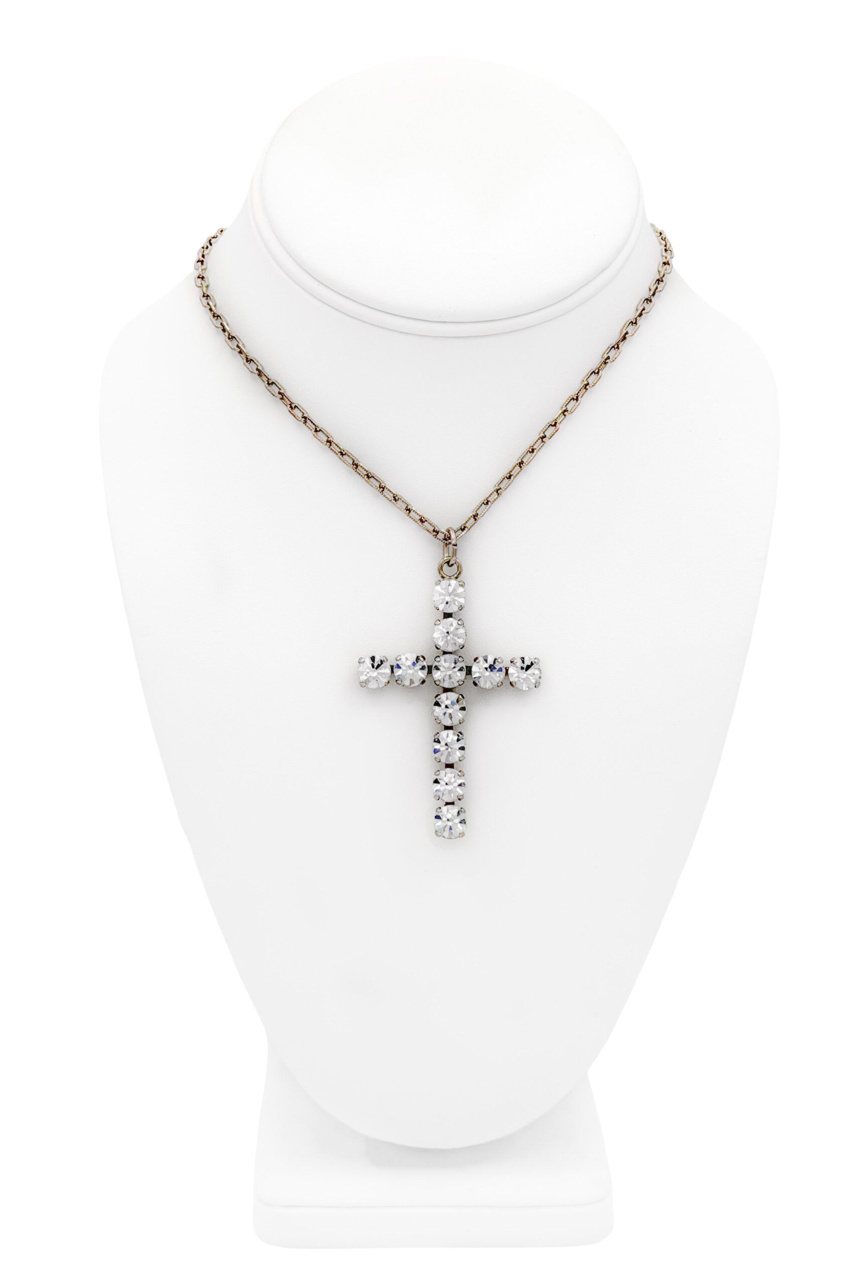 Dolce & Gabbana Silver Chain Crystal Cross Necklace Dolce & Gabbana Silver Chain Crystal Cross Necklace