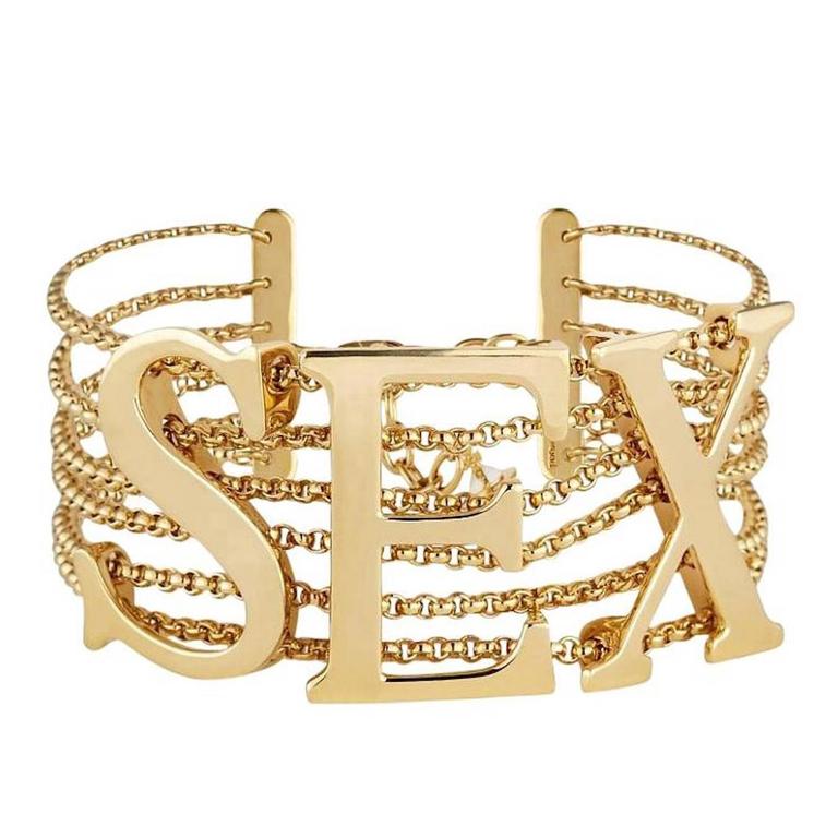 Dolce & Gabbana Gold Runway “Sex” Necklace Spring 2003 Collection