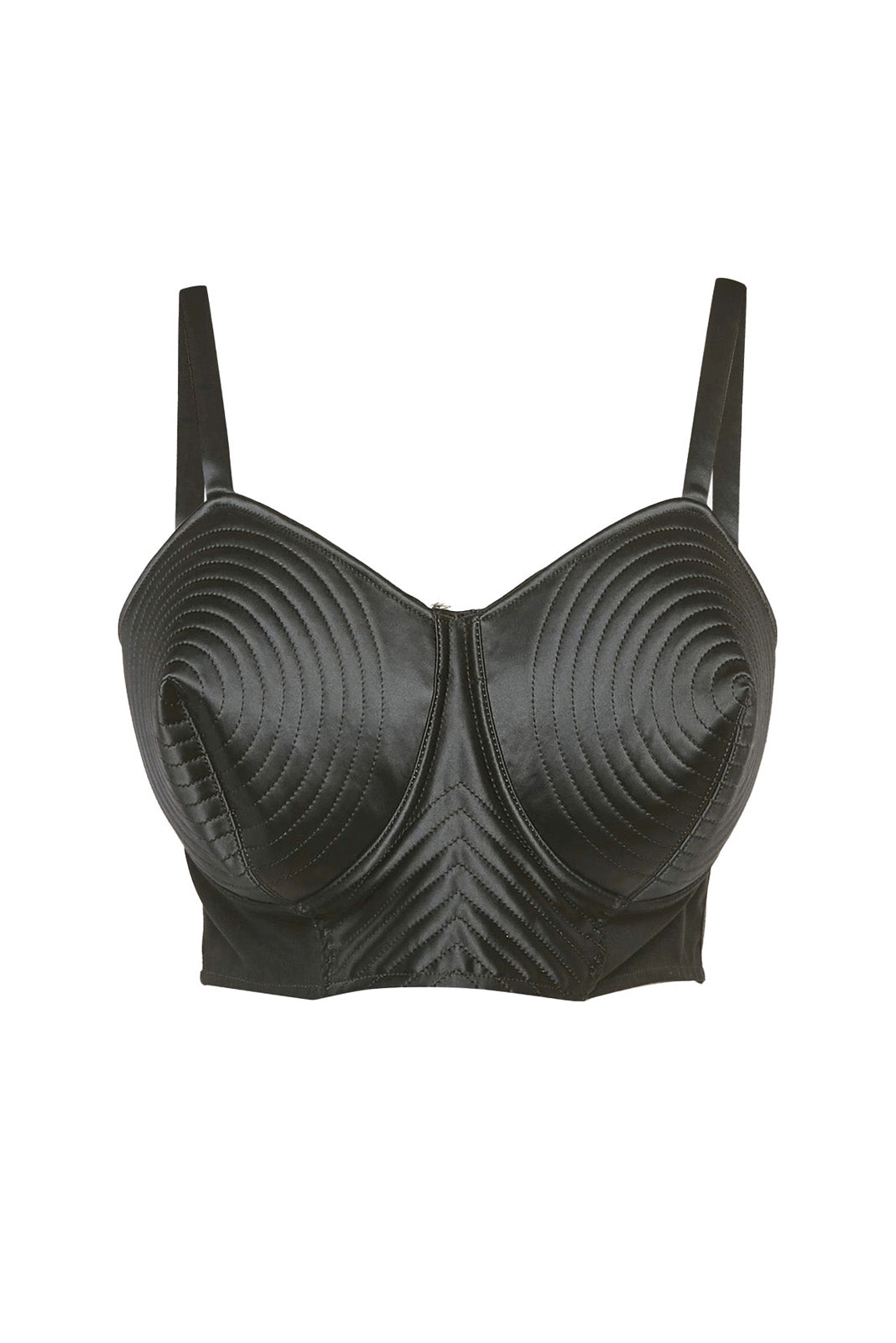 Jean Paul Gaultier Black Corset Satin Bra Top Jean Paul Gaultier Black Corset Satin Bra Top