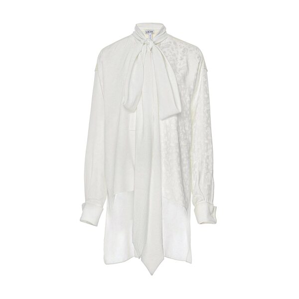 Loewe Oversized Silk Jacquard Print Blouse